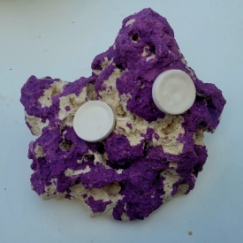 ARK Frag Rock Purple Splatter- 2 Frag Holes- 5″× 6″
